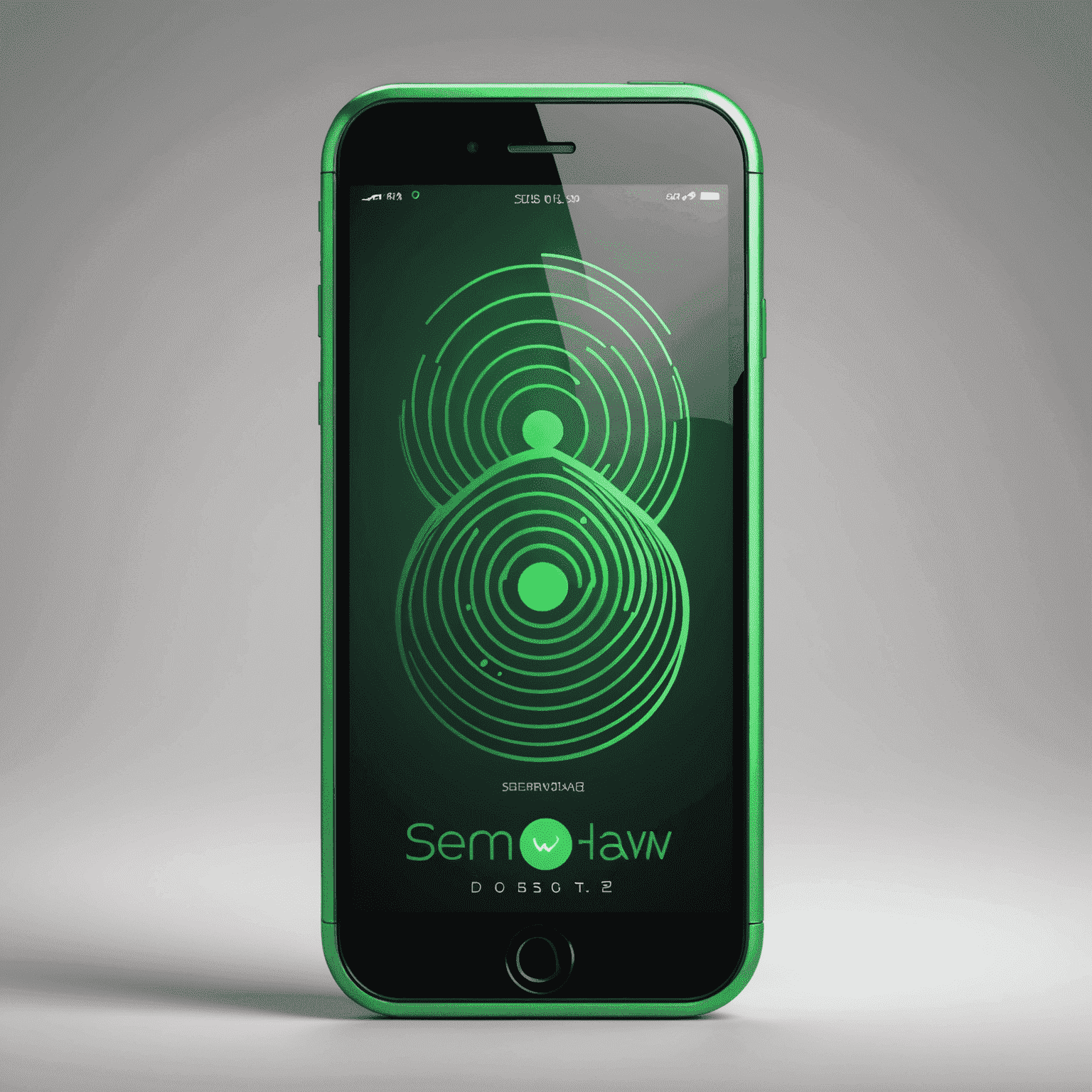 SembleRaw logo - A stylized green mobile phone with signal waves