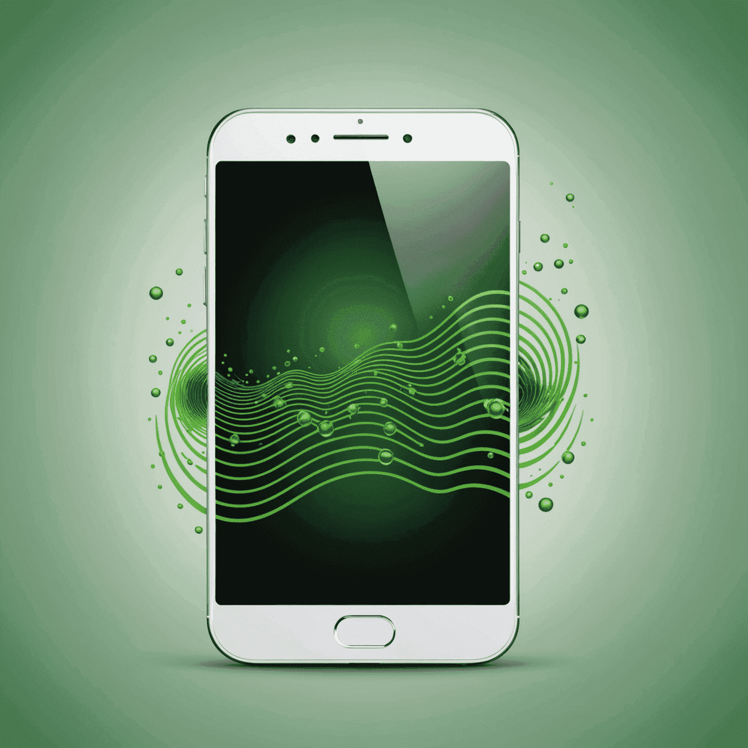 SembleRaw logo - A stylized green mobile phone with signal waves