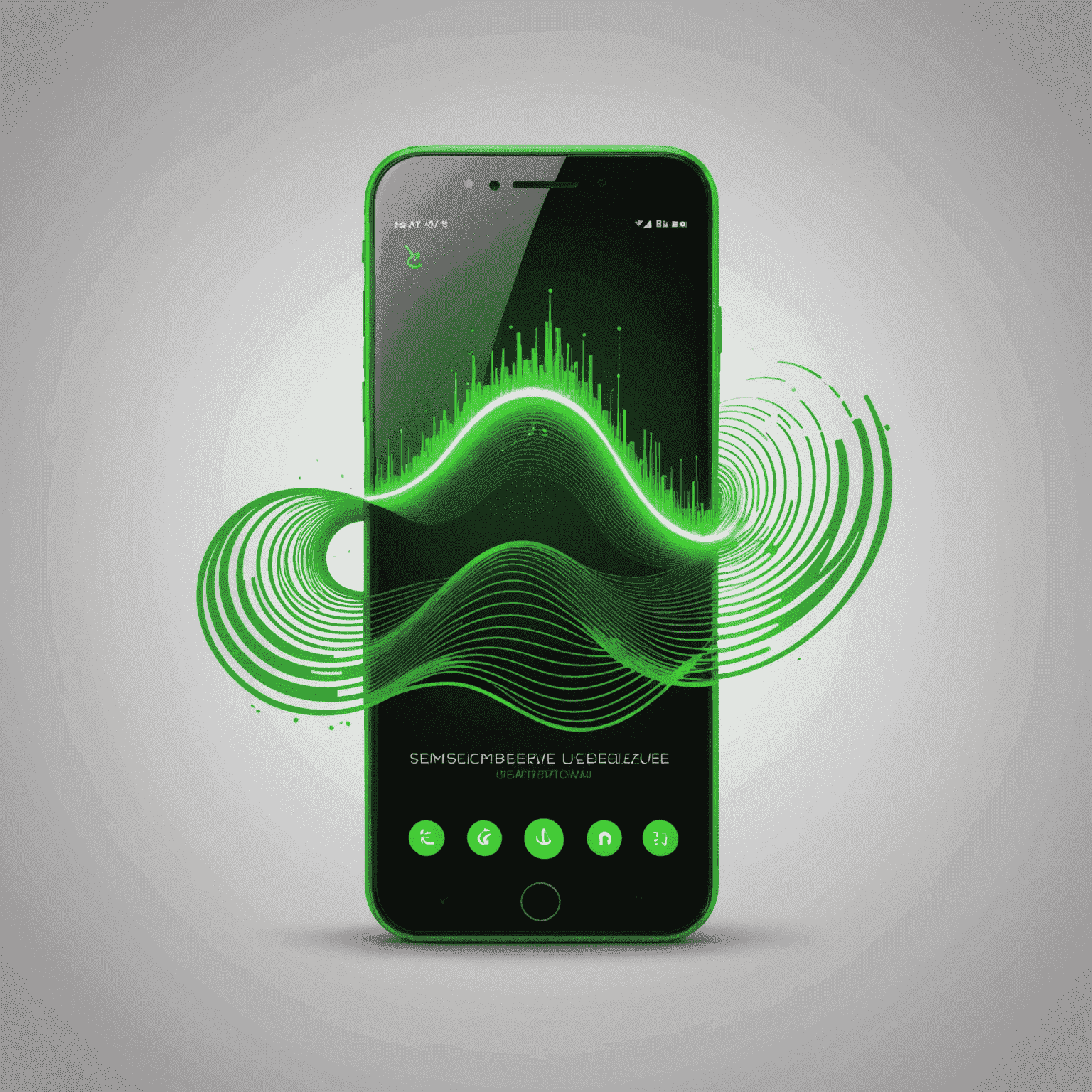 SembleRaw logo - A stylized green mobile phone with signal waves